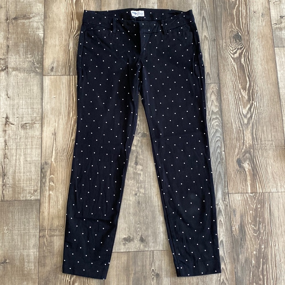Old Navy Black Polka Dot Pixie Pants